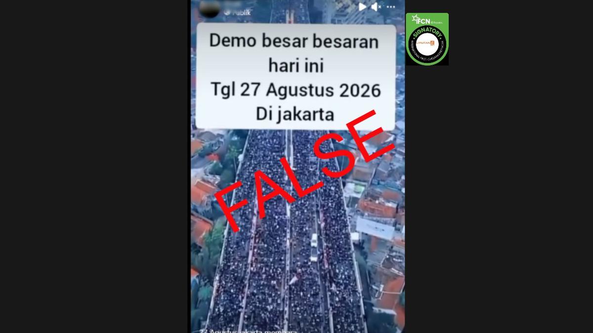 Cek Fakta: Video Ini Konvoi Persib Juara pada 2025, Bukan Demo 27 Agustus 2026