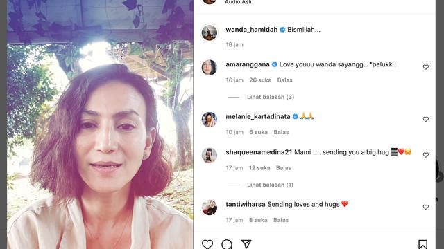Unggahan Wanda Hamidah. (Foto: Dok. Instagram @wanda_hamidah)