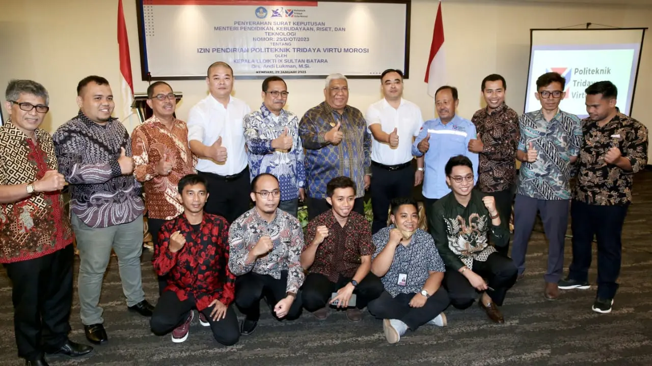 Politeknik Tridaya Virtu Morosi Konawe Yayasan Andrew Zhu dan Tony Zhou membuka program studi vokasi industri. (Istimewa)