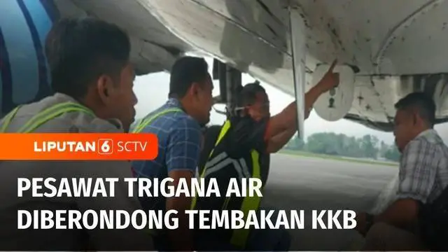 Pesawat Trigana Air berpenumpang 66 orang diberondong tembakan Kelompok Kriminal Bersenjata (KKB) di Bandara Goliat Dekai Yahukimo, Papua Pegunungan.