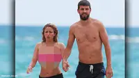 Duh... Seksinya Shakira, Liburan di Pantai Hawaii