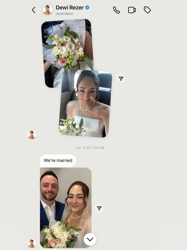 Pernikahan Dewi Rezer dan Ethan Alarmk