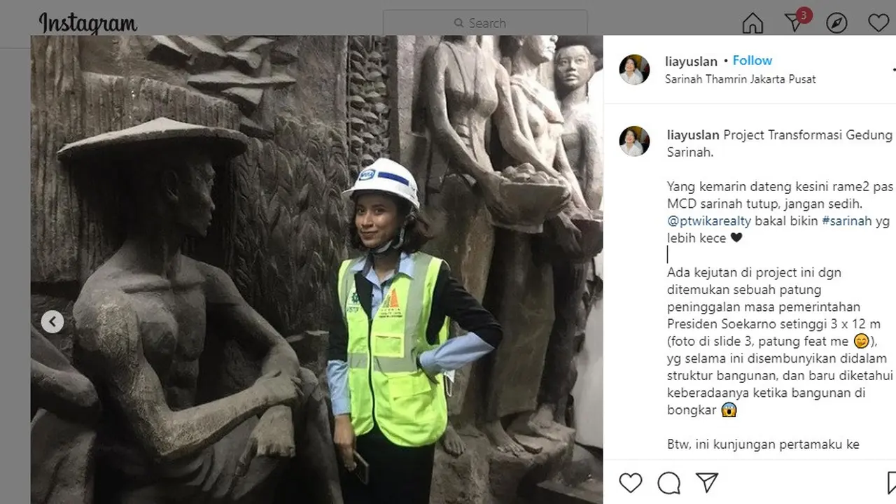 Penemuan relief dan patung bersejarah di Gedung Sarinah, Jakarta