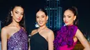Trip pesiar Miss Universe di Thailand dengan parade gaun malam nuansa ungu dan hitam. [@annejkn.official]