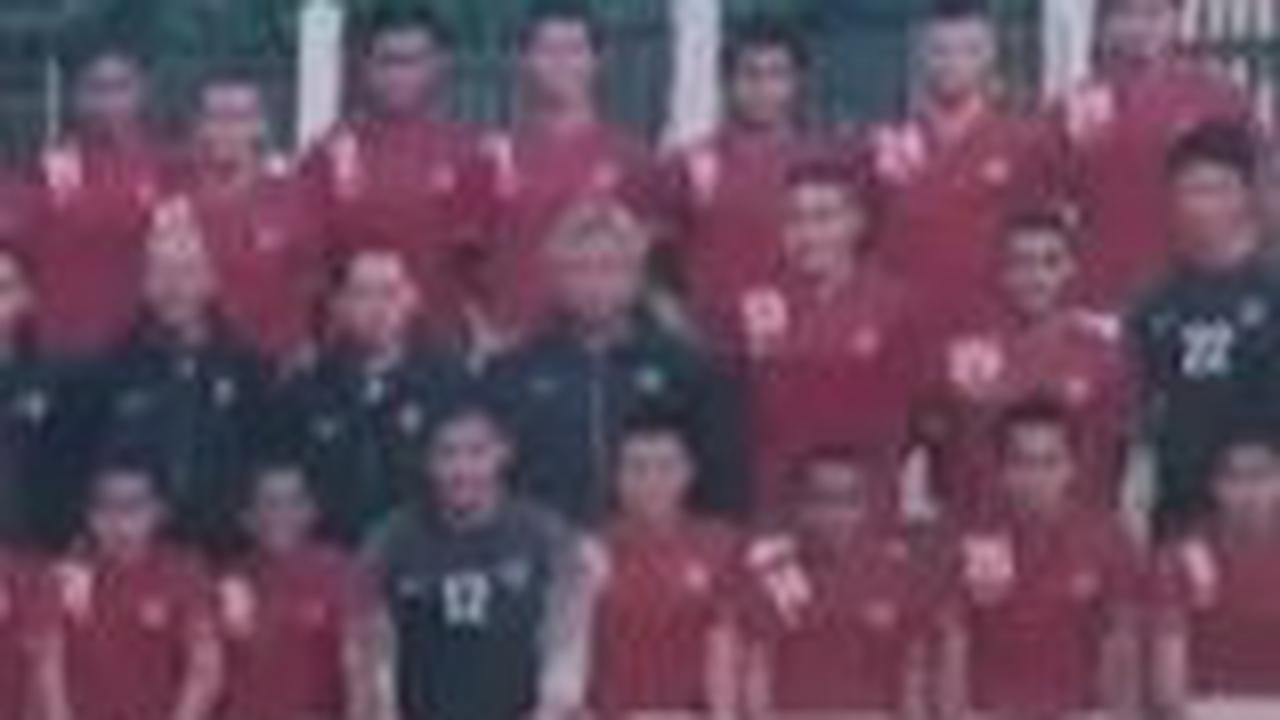 Potret bersama skuad tim nasional Indonesia