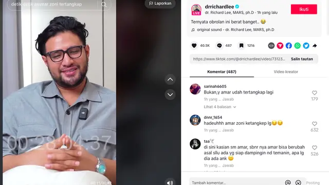 Dokter Richard Lee Sempat Pertanyakan Apakah Ammar Zoni Akan Pakai Narkoba Lagi Jika Keadaan Terpuruk, Jawabannya Meragukan