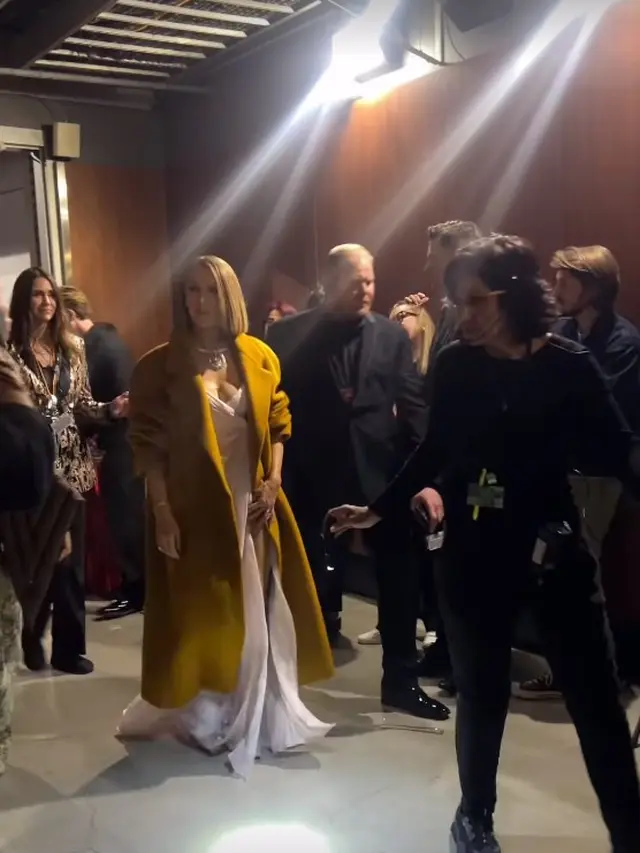 Celine Dion di belakang panggung Grammy Awards 2024. [Foto: Instagram/recordingacademy]