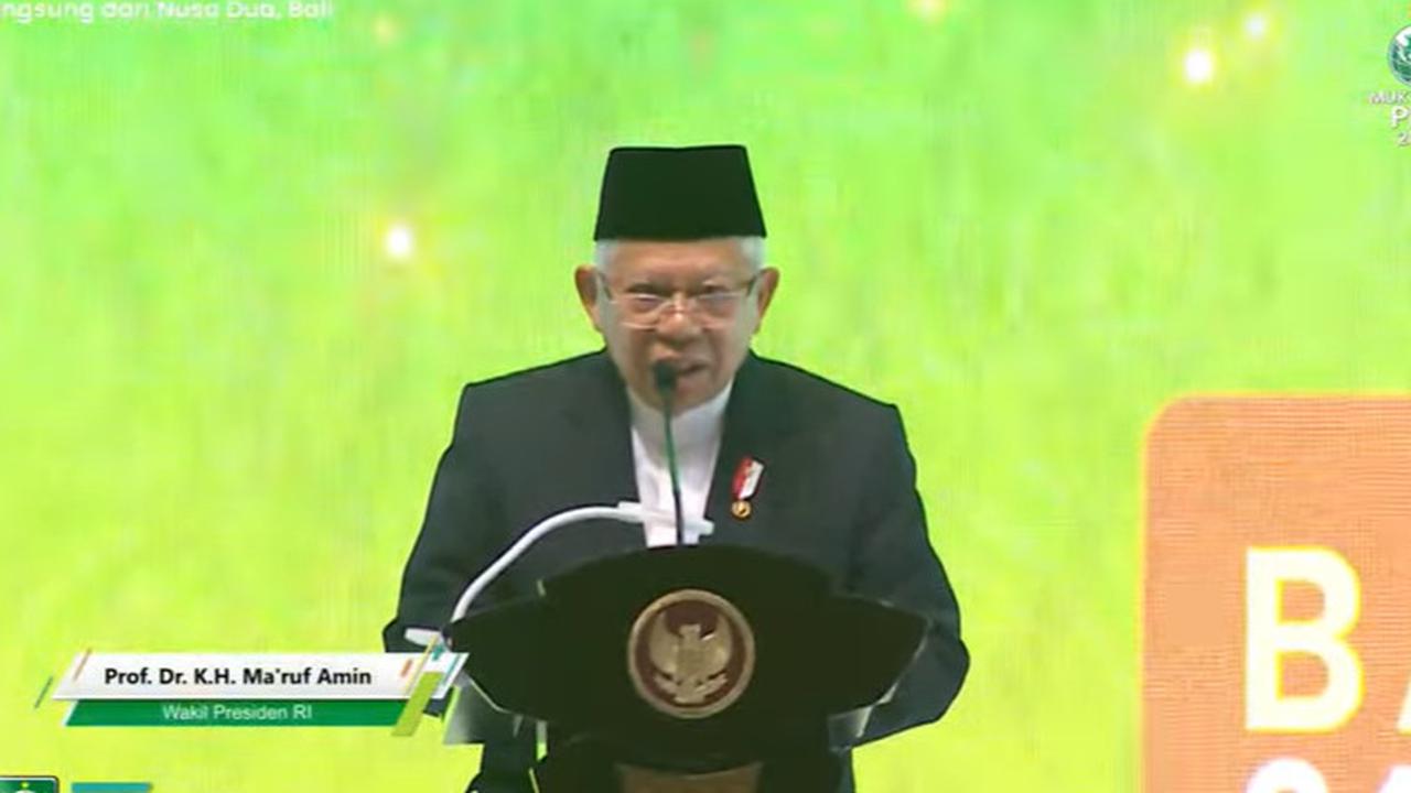Disambut Lantunan Salawat, Ma'ruf Amin dan Hadi Tjahjanto Hadiri Muktamar PKB di Bali