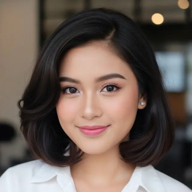 Rambut Pendek Sebahu Tanpa Poni