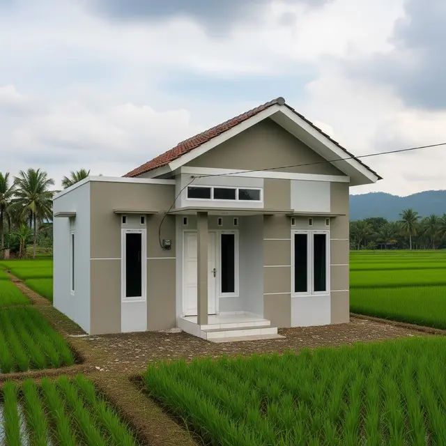 Desain Rumah 1 Lantai Biaya 50 Juta di Desa 2 Kamar