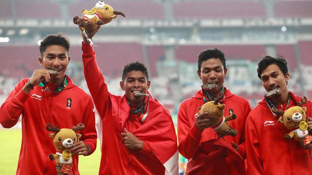 Indonesia Ulang Kesuksesan 52 Tahun Lalu Rebut Medali Perak Atletik Nomor 4x100 Meter Putra