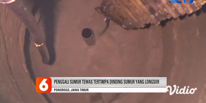 VIDEO : Penggali Sumur di Ponorogo Tewas Tertimbun Longsoran Pasir