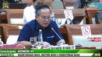 Rapat Kerja dengan Wakil Menteri BUMN II Kartika W. terkait Pembahasan Rencana Right Issue PT Waskita Karya (Persero) Tbk pada Senin (27/9/2021) (Dok: tangkapan layar)