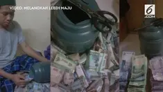 Setahun menabung, pria ini bisa mendapatkan uang 8,7 juta rupiah.