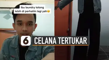 Kejadian unik dialami oleh seorang lelaki ini karena celananya tertukar dengan kulot perempuan saat di laundry.