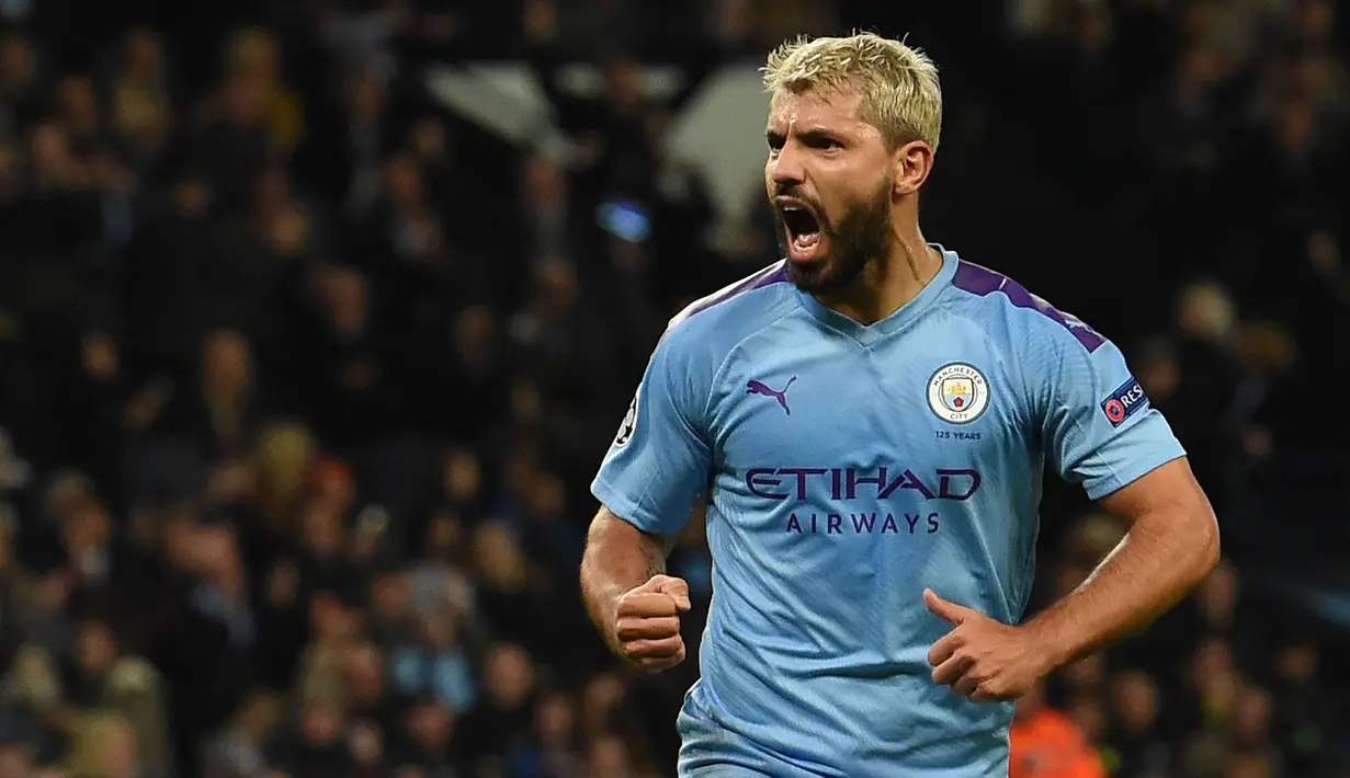 Sergio Aguero merupakan salah satu penyerang terbaik yang pernah dimiliki Manchester City sebelum hengkang ke Barcelona pada musim panas ini. Ia berhasil menorehkan 260 gol dan 73 assit dari 391 penampilannya bersama The Citizens. (Foto: AFP/Paul Ellis)