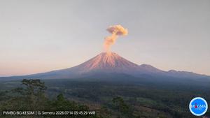 Gunung Semeru Meletus 4 Kali Selasa Pagi 14 Juli 2026