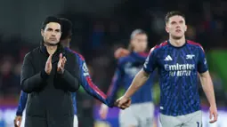 Kegagalan The Gunners meraih kemenangan di markas Brentford membuat tim asuhan Mikel Arteta itu kini hanya unggul empat poin di atas Man City yang berada di posisi kedua dalam klasemen Premier League. (AP Photo/Ian Walton)