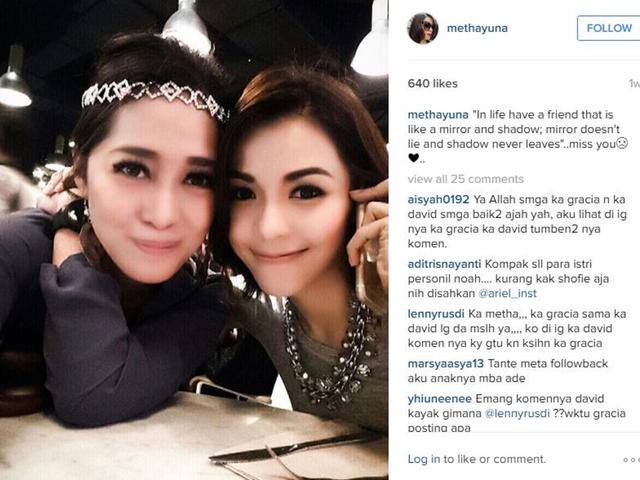 Istri Uki Noah Jadi Juru Damai Gracia Indri Dan David News Entertainment Fimela Com