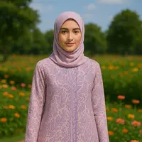 Inspirasi Gamis Batik Warna Pastel/AI