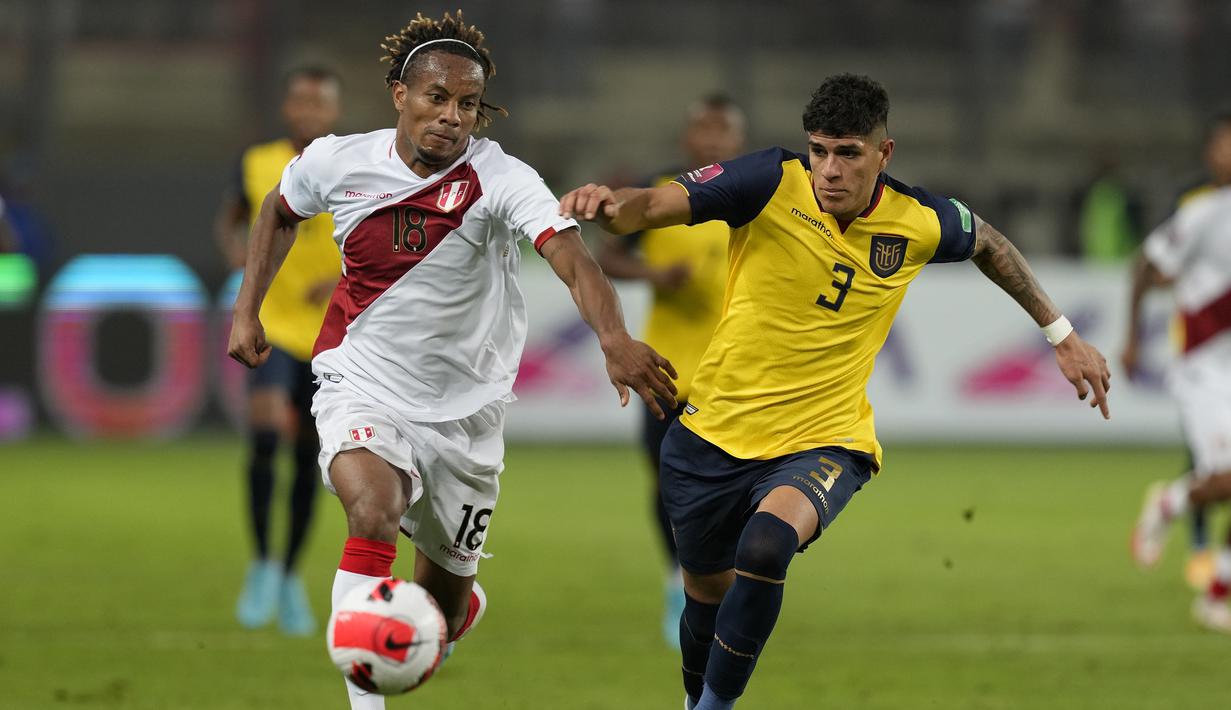 Hingga babak pertama usai skor tetap 1-0 untuk keunggulan Ekuador. (AP/Martin Mejia)