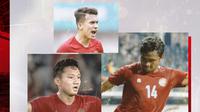 Egy Maulana Vikri, Syahrian Abimanyu dan Asnawi Mangkualam. (Bola.com/Dody Iryawan)
