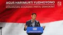 Ketua Kogasma Partai Demokrat, Agus Harimurti Yudhoyono (AHY) menyampaikan pidato politiknya di Djakarta Theater, Jakarta, Jumat (1/3) malam. Pidato mengusung Rekomendasi Partai Demokrat pada Presiden Mendatang.(Liputan6.com/Angga Yuniar)