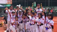 Timnas Indonesia Bisbol U-9 meraih runner up Kejuaraan Bisbol se-Asia Pasifik yang berlangsung di Singapura, 8-10 2017. (istimewa)