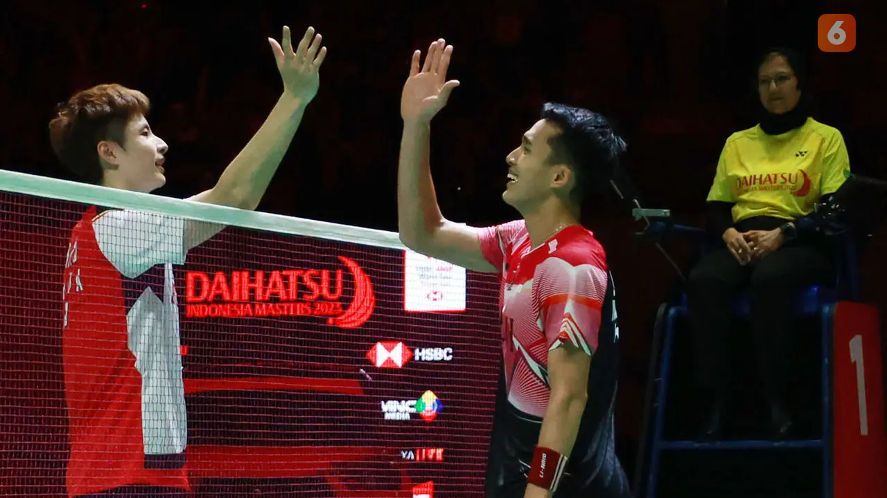 Foto: Senangnya Jonatan Christie Melangkah ke Final Daihatsu Indonesia Masters 2023