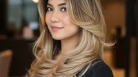 10 Model Rambut Layer Panjang Cat Pirang yang Sedang Tren, Elegan dan Modern