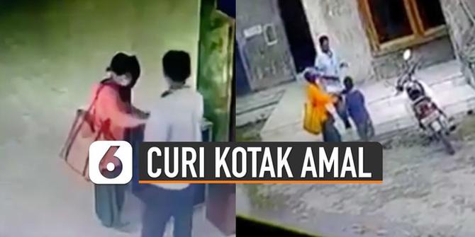 VIDEO: Viral Satu Keluarga Curi Kotak Amal di Masjid