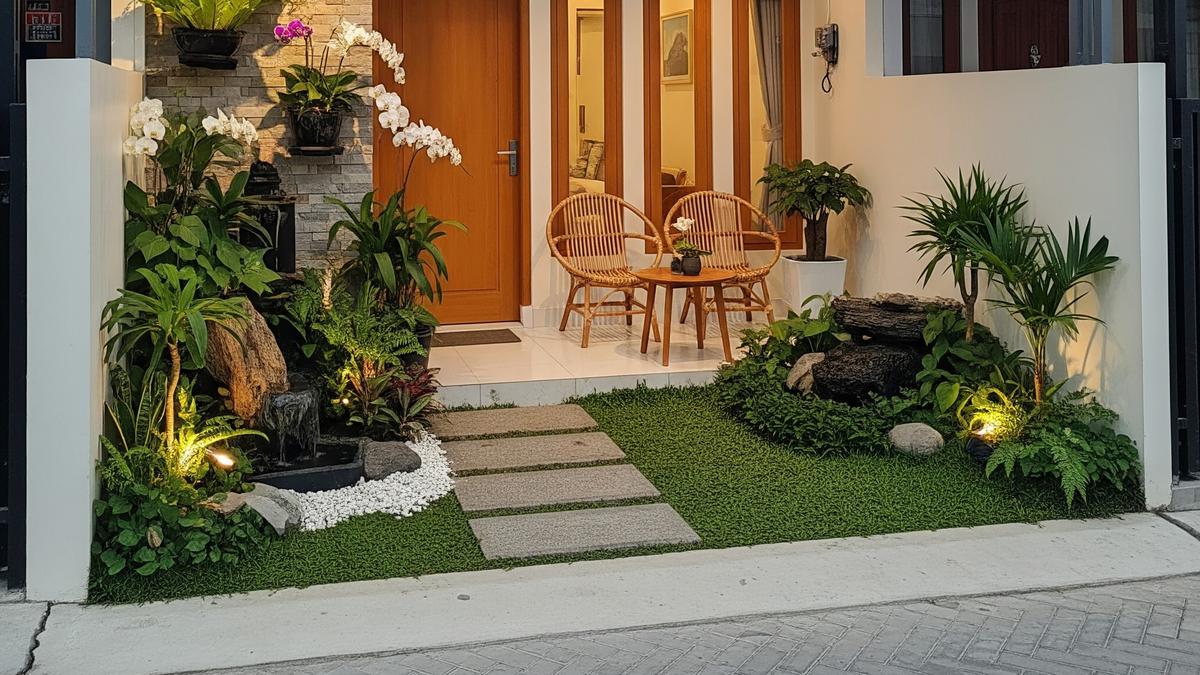 9 Desain Tampak Depan Rumah Mungil dengan Canopy Baja Ringan, Modern dan Fungsional