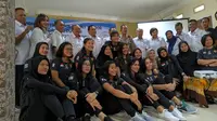Timnas Bola Voli Putri Indonesia untuk Pelatnas SEA Games 2019. (Bola.com/Muhammad Adiyaksa).
