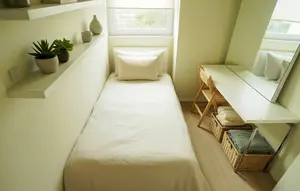 7 Desain Kamar Tidur 1.5 x 2 Meter yang Estetik dan Hemat, Bikin Ruang Mungil Terasa Lega