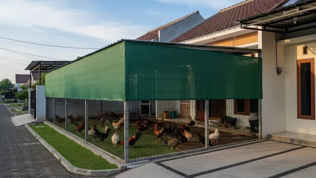 Desain Umbaran Ayam di Samping Rumah Tanpa Mengganggu Tetangga
