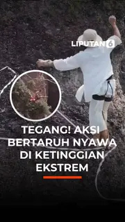Tegang! Aksi Bertaruh Nyawa di Ketinggian Ekstrem