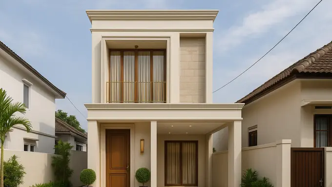 Desain Rumah 2 Lantai di Lahan Sempit Tapi Mewah/Ilustrasi gambar AI