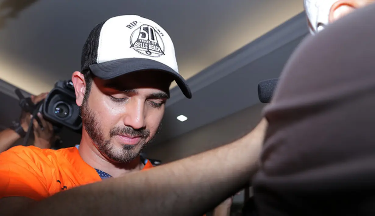 Menurut Kapolres Metro Jakarta Selatan, Kombes Pol Mardiaz K Dwihananto di Polres Metro Jakarta Selatan, Rabu (14/2/2018), Fachri mengaku depresi dan hingga menggunakan narkoba. (Deki Prayoga/Bintang.com)