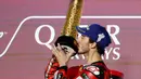 Sebelumnya, Bagnaia menempati grid start di posisi ke-4. (KARIM JAAFAR/AFP)