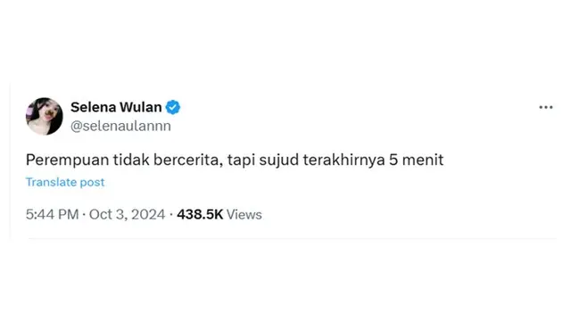 6 Cuitan 'Perempuan Tidak Bercerita' Ini Bikin Angguk Setuju, Banyak yang Relate