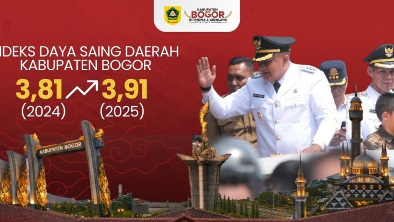 Kabupaten Bogor Merangsek Tiga Besar Indeks Daya Saing Daerah (IDSD) 2025 Jawa Barat
