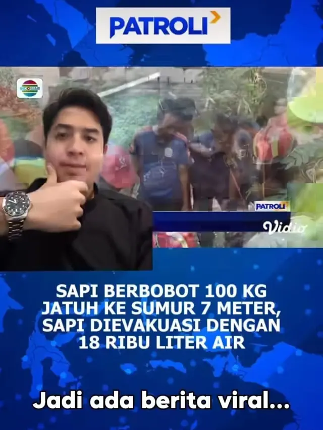 Aksi Jerome Polin hitung diameter sumur tempat jatuhnya sapi (Sumber: Instagram/@jeromepolin)