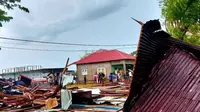 Angin Puting Beliung Mengamuk, Sejumlah Bangunan di Ponelo Kepulauan Gorontalo Porak-poranda