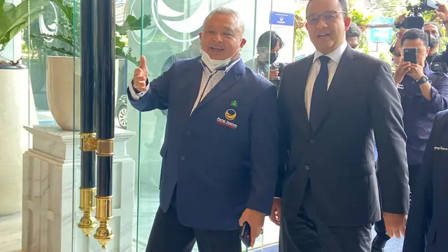 Gubernur DKI Jakarta Anies Baswedan mendatangi kantor DPP Partai NasDem jelang pengumuman calon presiden yang akan di usung NasDem di Pemilihan Presiden  Presiden (Pilpres) 2024.