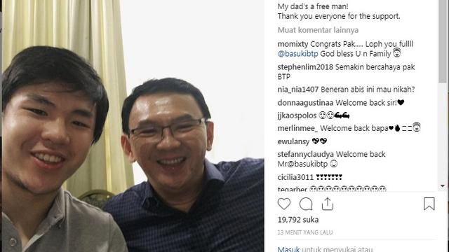 Instagram putra Ahok, Nicholas Sean