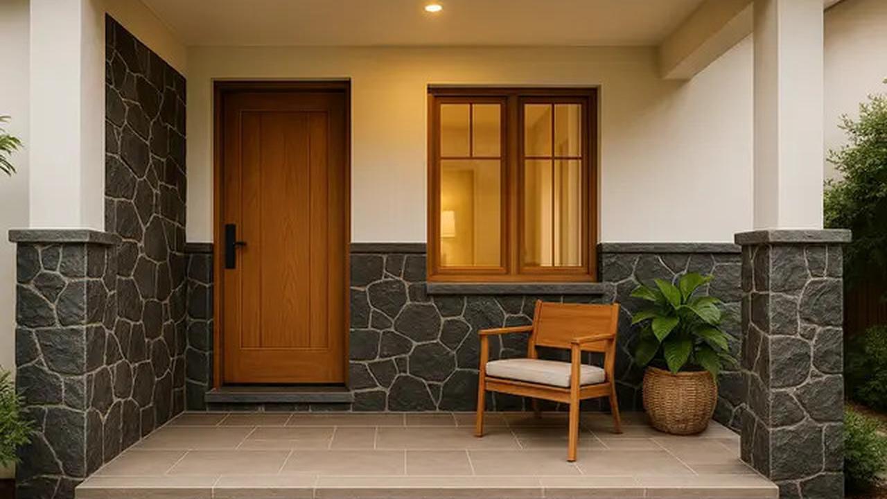 8 Teras Rumah Cantik dengan Batu Alam Terbaru 2025, Bikin Tampilan Lebih Mewah