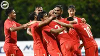 Timnas Singapura meraih kemenangan 2-1 atas Kamboja pada laga persahabatan jelang Piala AFF 2018 di Phnom Penh Olympic Stadium, Selasa (16/10/2018) malam WIB. (dok. FA Singapore)