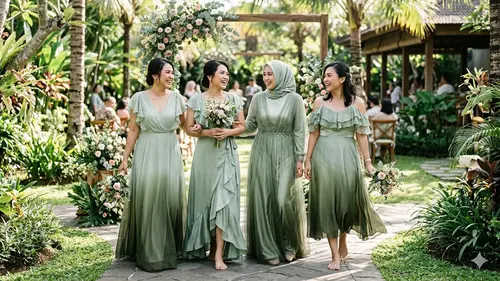 dress gradasi bridesmaid Green Olive Satin Bridesmaid Dress Sheath Floor-Length