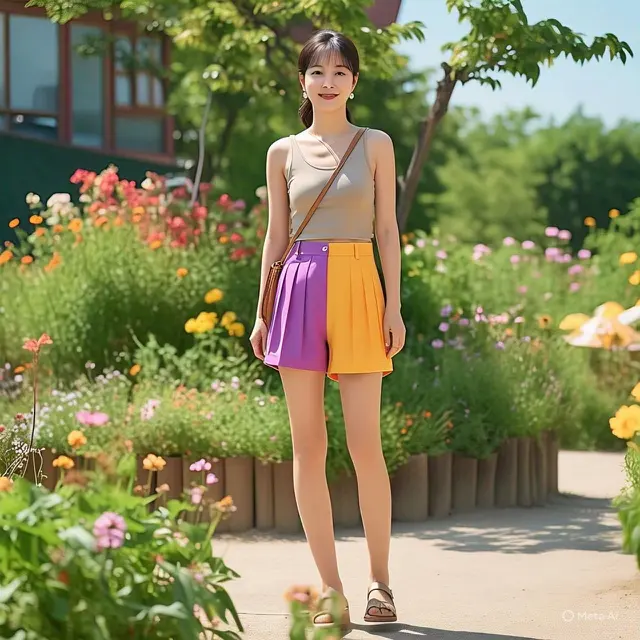 Tank Top dan Celana Pendek Pleated