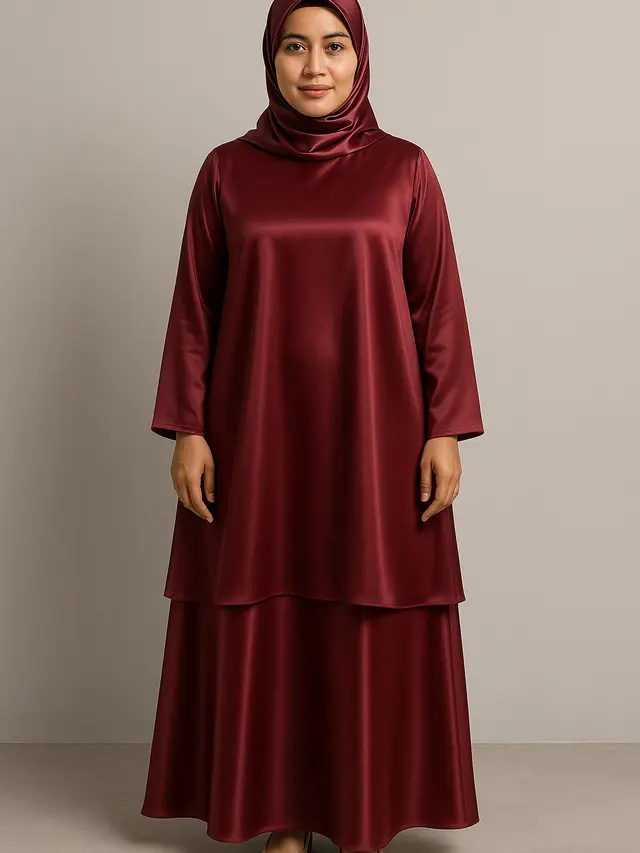 Model Gamis Dua Layer yang Tidak Bikin Gerah (Foto: ChatGPT)